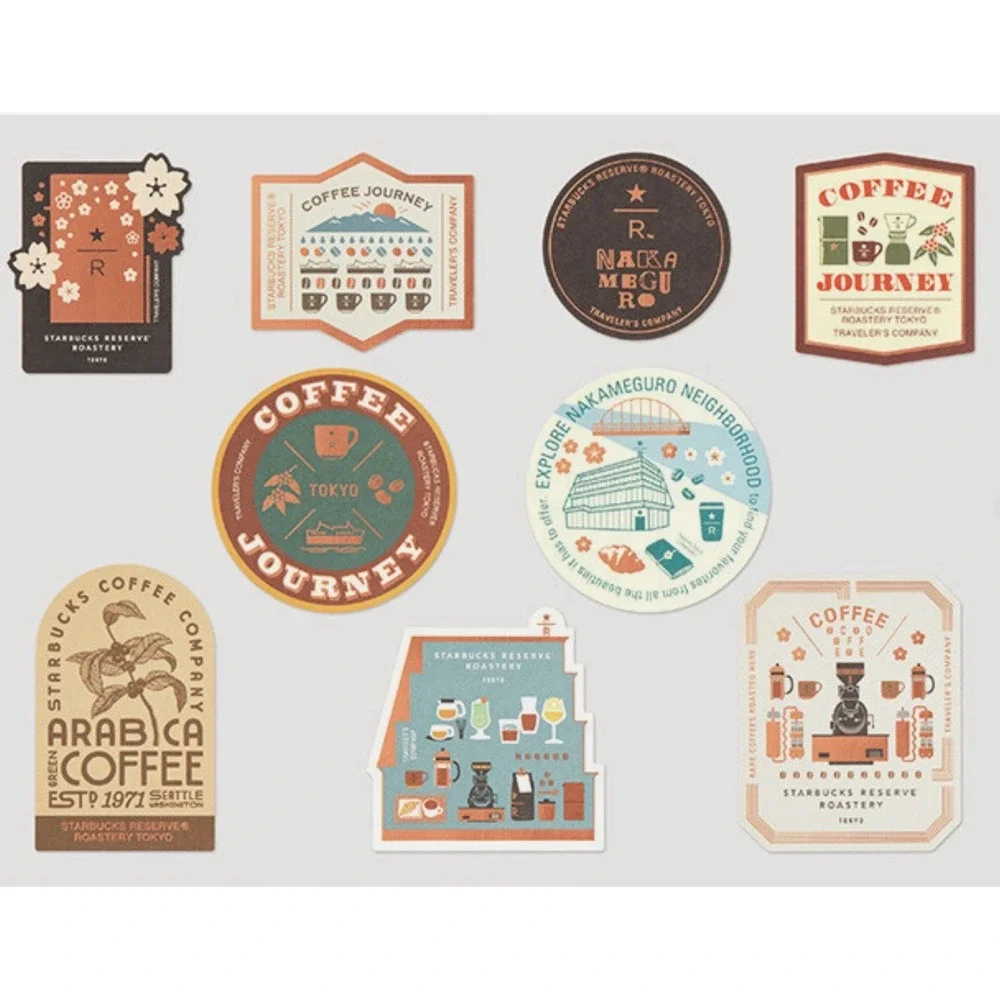 TRAVELER'S notebook Starbucks Reserve Roastery Tokyo Stickers Set Limited JAPAN